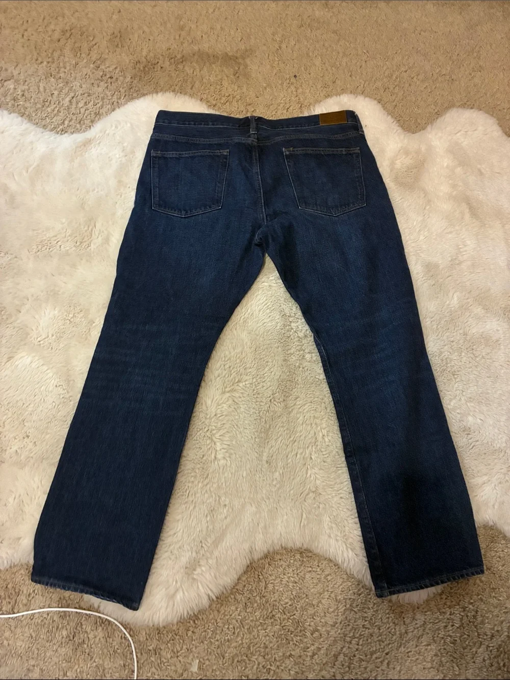 J. Crew Men's Navy Straight-Leg Jeans